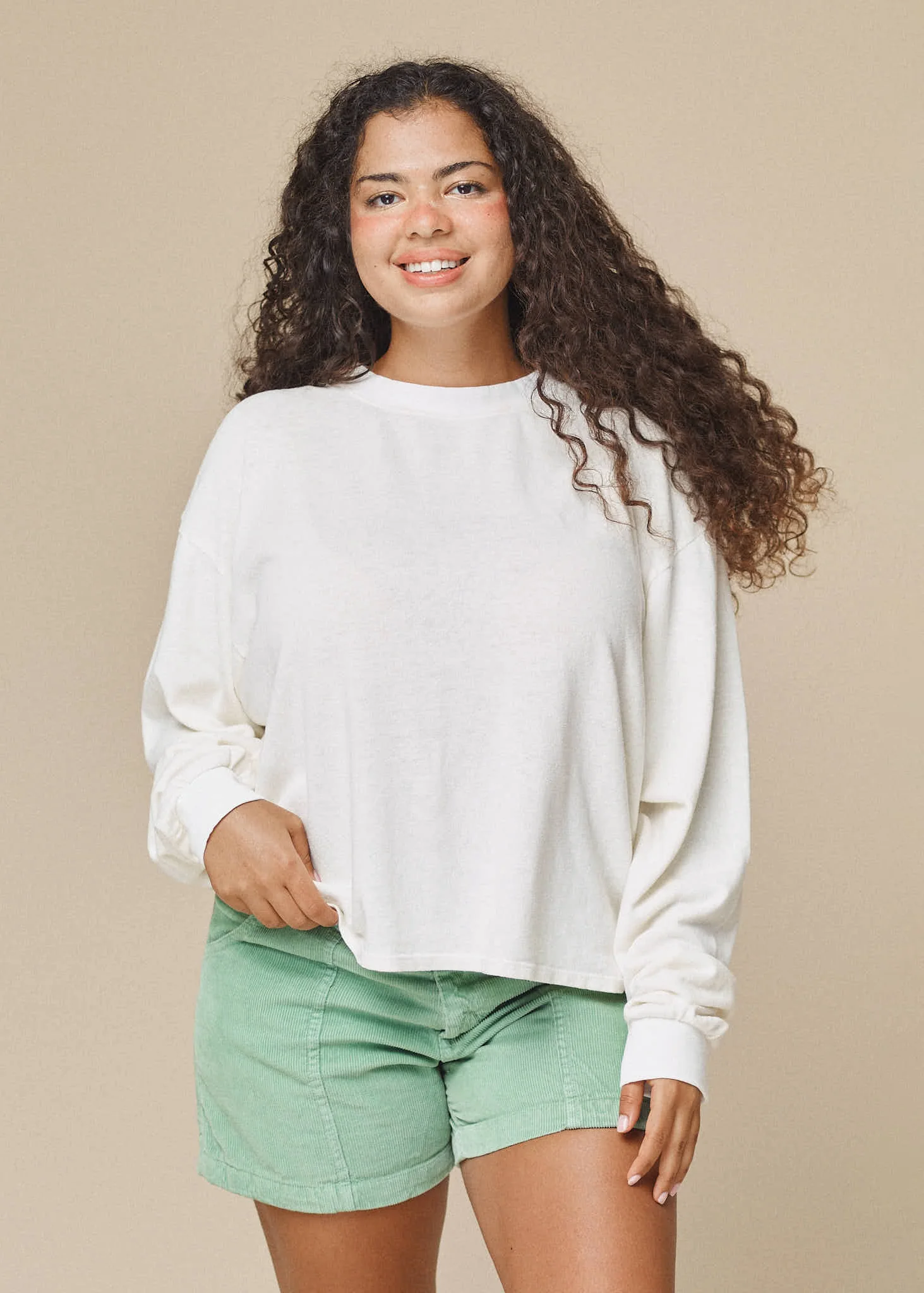 Cropped Long Sleeve Tee - Image 4