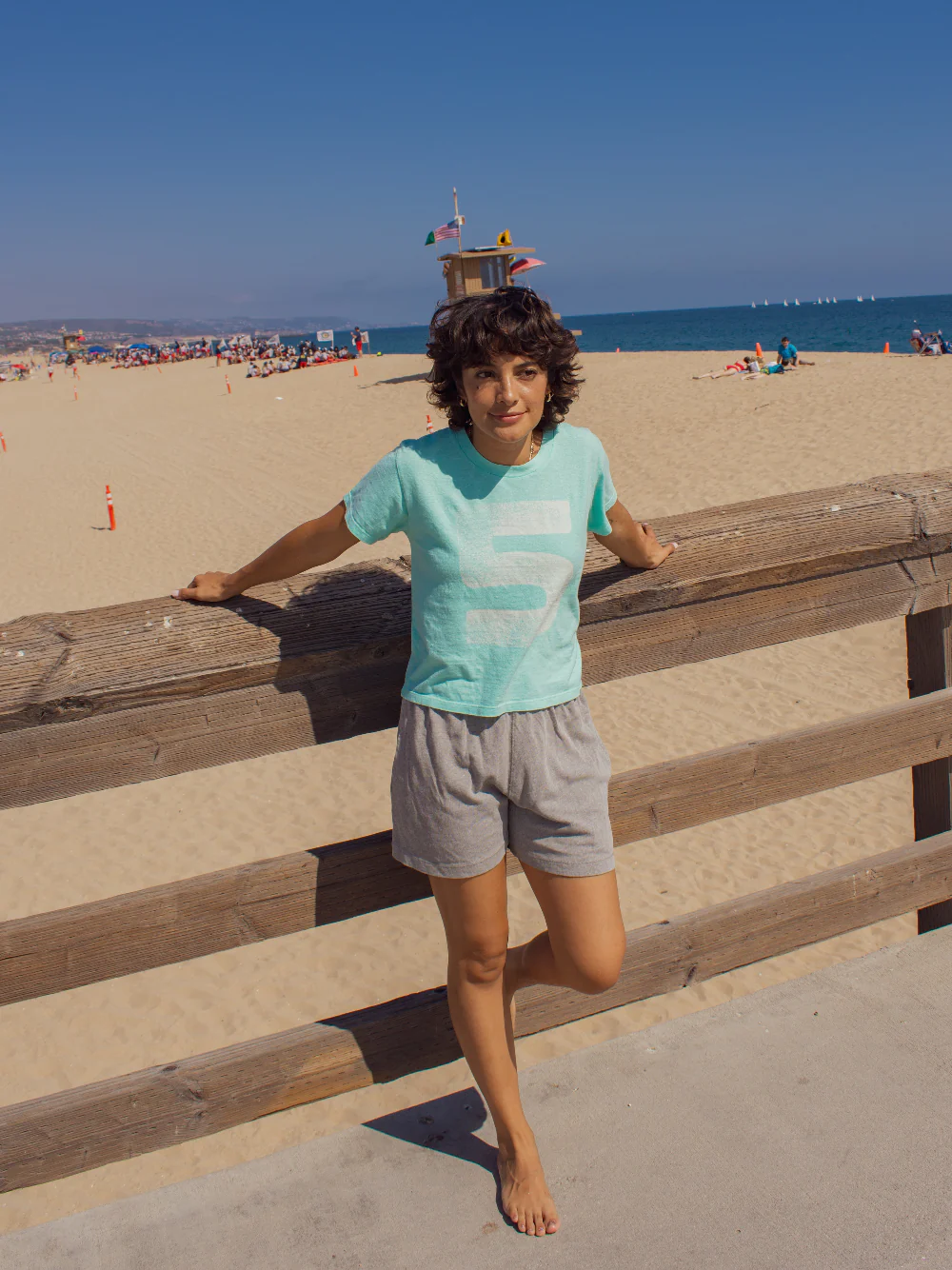 "5" Cropped Lorel Tee